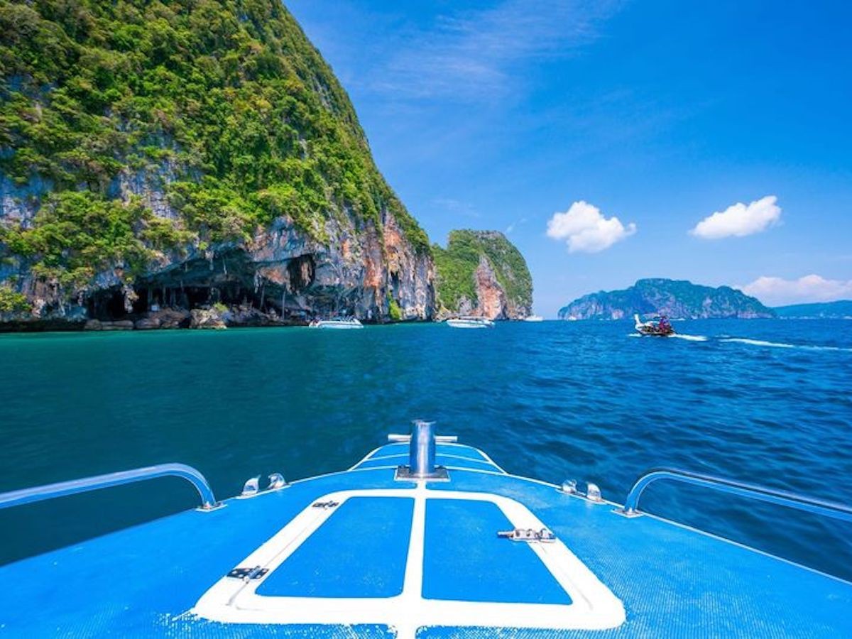 Phi Phi Insel mit dem Schnellboot