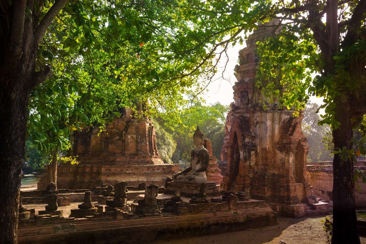 Ruins of old city Ayutthaya Thailand