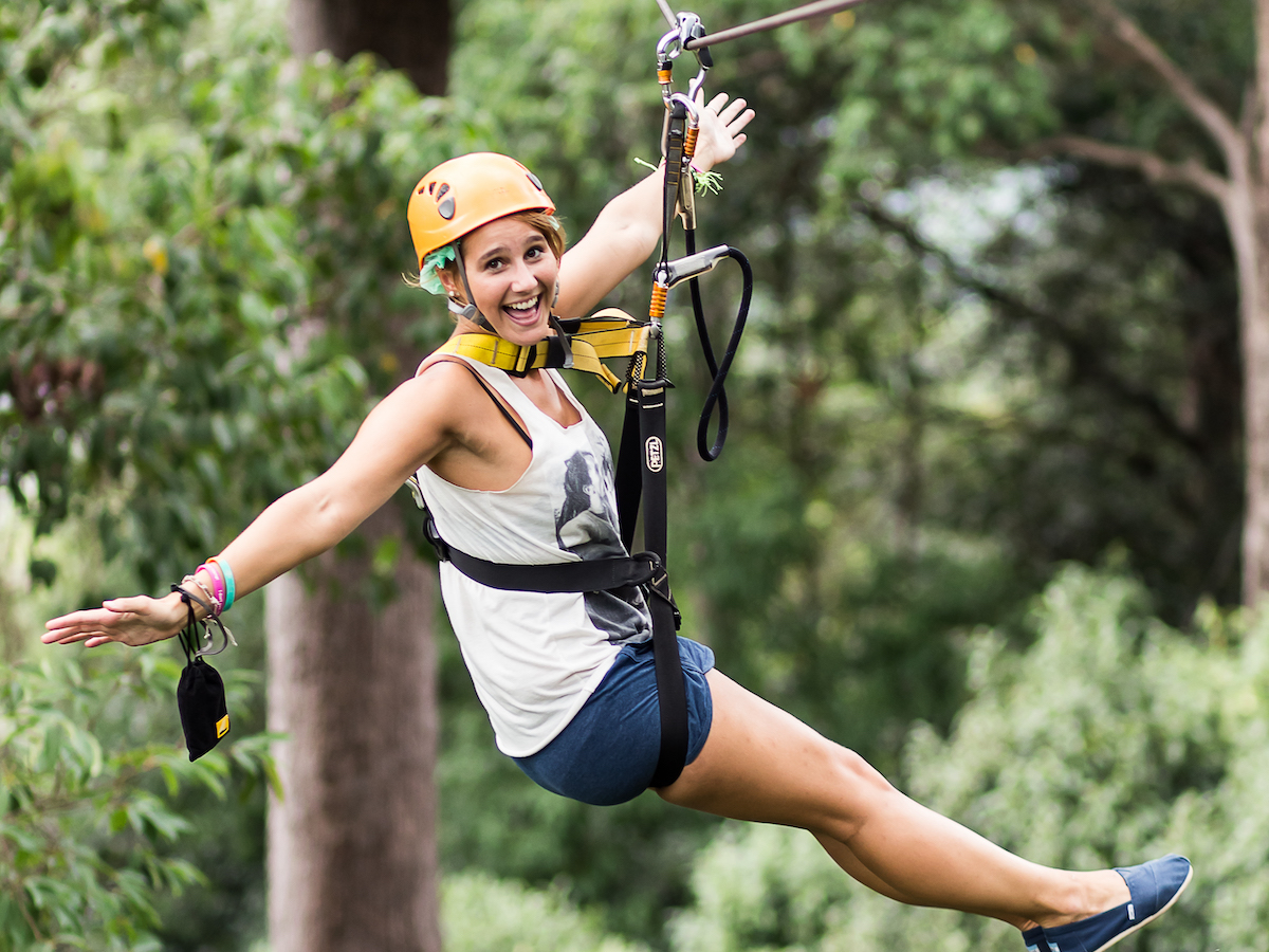 Zipline jungle flight